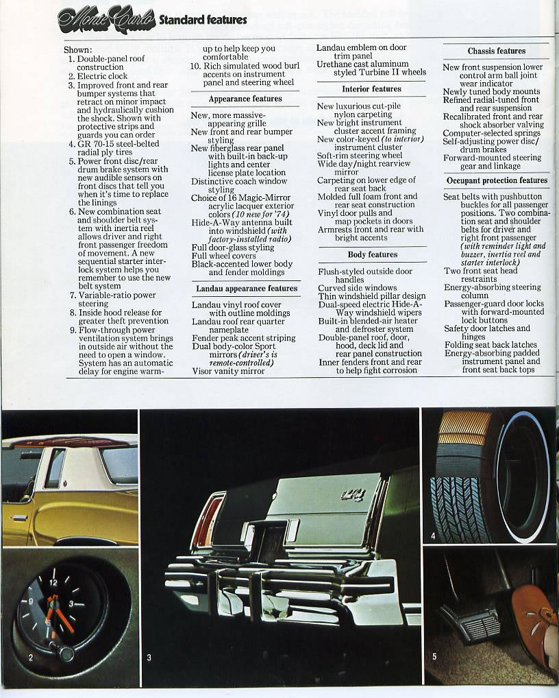 1974 Chevrolet Monte Carlo Brochure Page 8